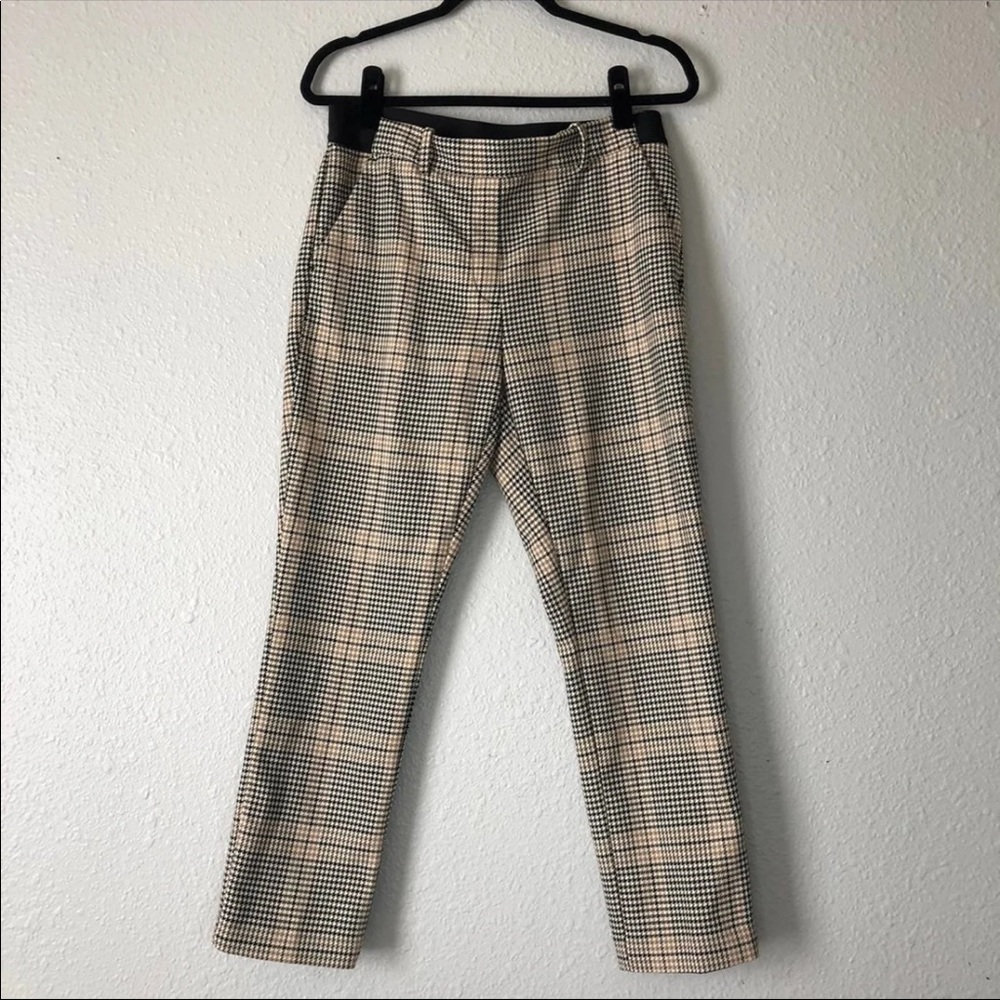 H&M plaid pants 10 slacks pull up